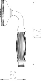 Milacio Душевая лейка MC.006.SL серебро – фотография-3